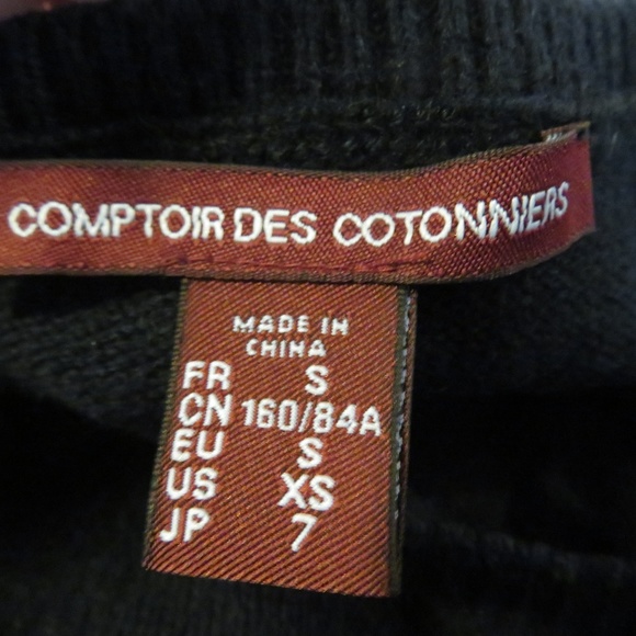 COMPTOIR DES COTONNIERS NAVY BLUE SWEATER SZ XS* - Picture 6 of 6